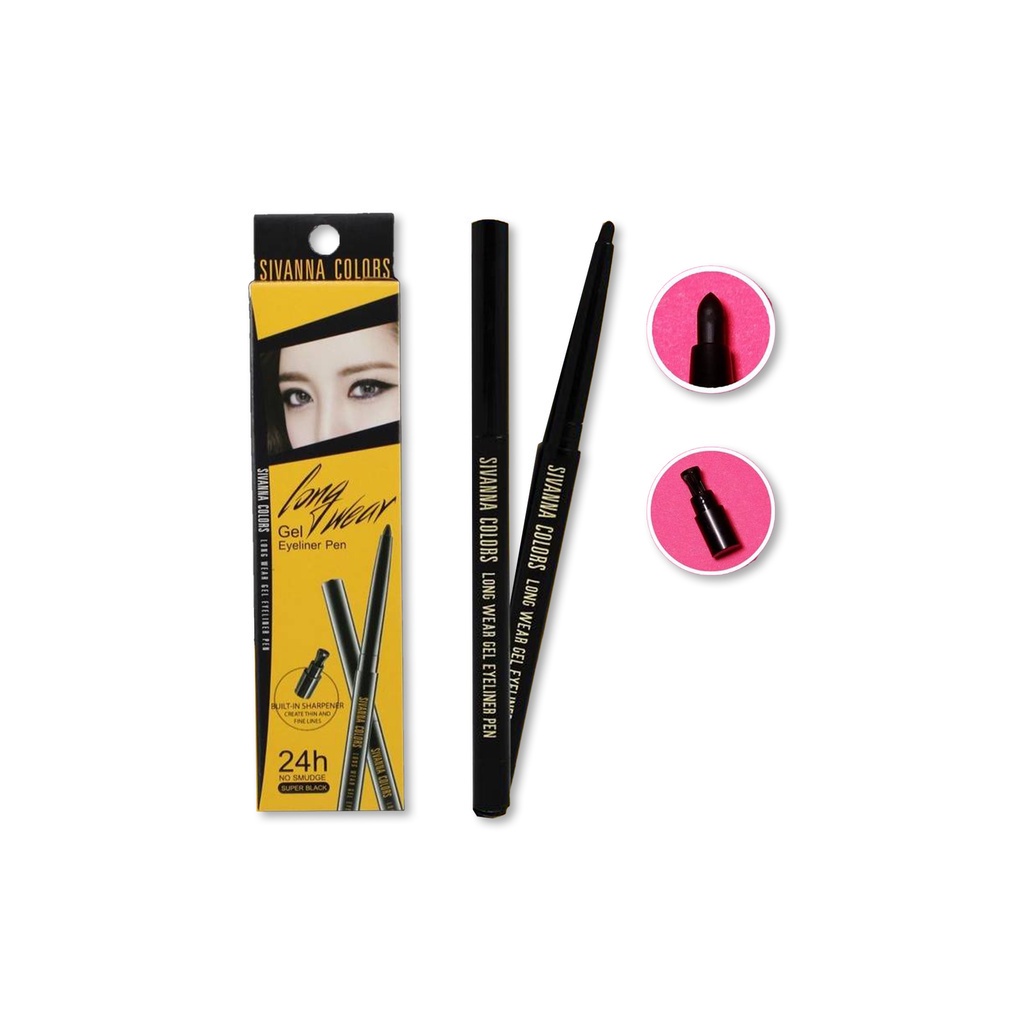 SIVANNA LONG WEAR GEL EYELINER PEN #HF777 : ซิวานน่า อายไลเนอร์   x 1 ชิ้น             OFS