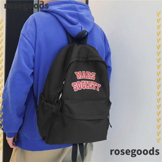 Rosegoods1 กระเป๋าเป้สะพายหลัง ผ้าไนล่อน กันน้ํา สําหรับใส่แล็ปท็อป หนังสือ