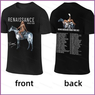 เสื้อเชิ้ตแขนสั้น พิมพ์ลาย Beyonce Renaissance Word Tour 2023 SQ2