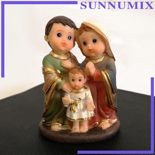 [Sunnimix] ฟิกเกอร์เรซิ่น รูปปั้นพระเยซู รูปครอบครัวแม่ พระเยซู สําหรับตกแต่งบ้าน ออฟฟิศ