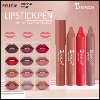 Teayason/Matte Velvet ลิปสติกปากกา 12 สีเซ็กซี่ Matte ลิปสติก Waterproof Long Lasting Color Rendering Non-stick Velvet Lips ดินสอเขียนขอบปาก-eelhoe