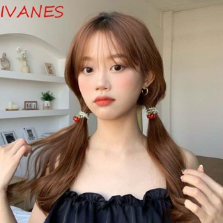 Ivanes เครื่องประดับ ยางรัดผม เรซิน ลายสตรอเบอร์รี่น่ารัก สไตล์เกาหลี สําหรับผู้หญิง