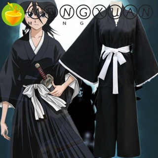 Mengxuan Kuchiki Rukia เครื่องแต่งกาย ชุดกิโมโน ชุดยูนิฟอร์ม งานรื่นเริง ฮาโลวีน เครื่องแต่งกาย พร็อพถ่ายรูป