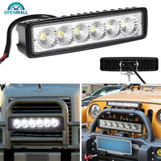 Openmall ไฟสปอตไลท์ LED 6 ดวง 18W สว่างมาก 12V สําหรับรถบรรทุก รถออฟโร้ด รถแทรกเตอร์ SUV ATV L3U2