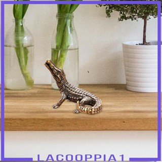 [Lacooppia1] ฟิกเกอร์ทองเหลือง รูปจระเข้ สไตล์เรโทร สําหรับตกแต่งบ้าน โต๊ะข้างเตียง