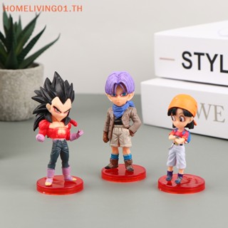 Onehome โมเดลฟิกเกอร์ PVC รูปการ์ตูนอนิเมะ Dragon Ball Z DBZ Saiyan ของเล่นสําหรับเด็ก 6 ชิ้น ต่อชุด