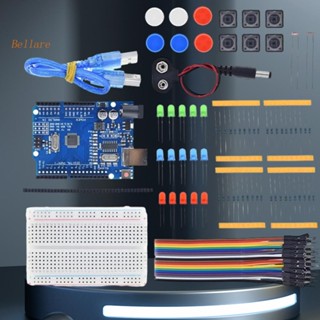 ชุดสตาร์ทเตอร์ เบรดบอร์ด LED 400 หลุม 3 สี สําหรับ Arduino Uno R3 [Bellare.th]