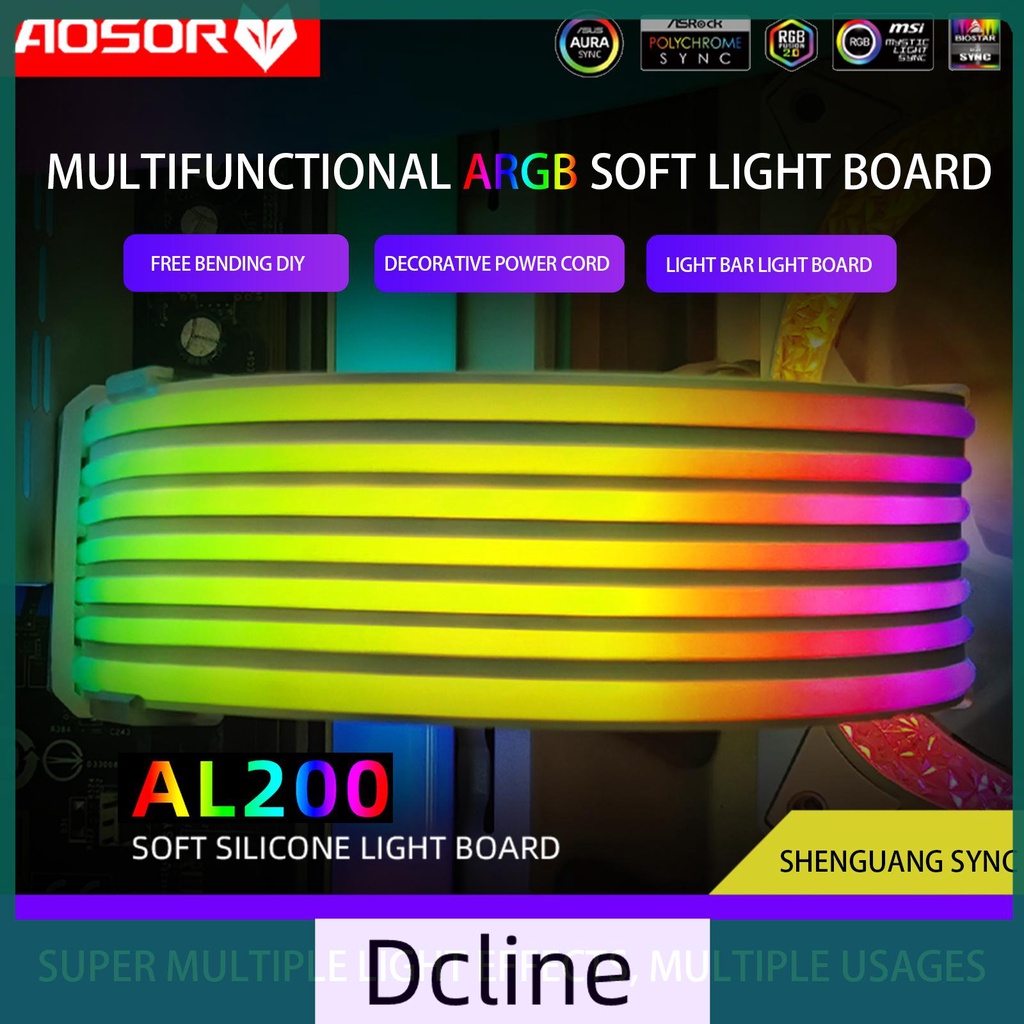 [Dcline.th] Coolmoon AOSOR AL200 แถบไฟ LED 56 ดวง 5V ARGB ยืดหยุ่น สําหรับการ์ดจอ 8P DIY