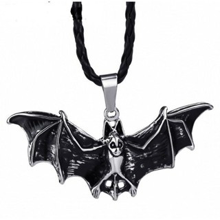 0908WSJ Cross-Border European and American Punk Ornament Halloween Mens Retro Bat Necklace Creative Metal Bat Necklace OML9