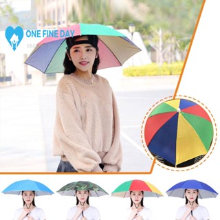 หมวกร่มกันแดด สีรุ้ง สําหรับผู้ใหญ่ G8Z2