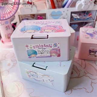 [SpringSAutumnW] กล่องเก็บเครื่องประดับ สร้อยคอ แหวน แบบพกพา ลาย Sanrio My Melody Cinnamoroll Kuromi Kitty ของขวัญ