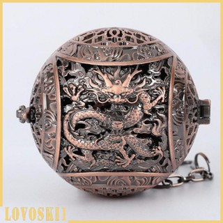 [Lovoski1] เตาเผาอัลลอย ลายมังกร สไตล์จีน สีบรอนซ์ สําหรับแขวนตกแต่งห้องนอน สํานักงาน