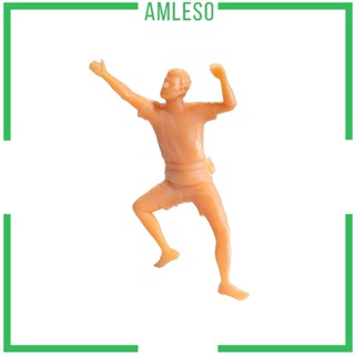 [Amleso] โมเดลฟิกเกอร์ รูปคนปีนเขา รถไฟ ขนาดเล็ก 1:64 สําหรับตกแต่ง