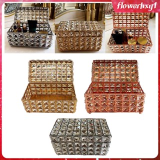 [Flowerhxy1] กล่องคริสตัล สําหรับใส่เครื่องประดับ สร้อยคอ สร้อยข้อมือ อุปกรณ์อาบน้ํา