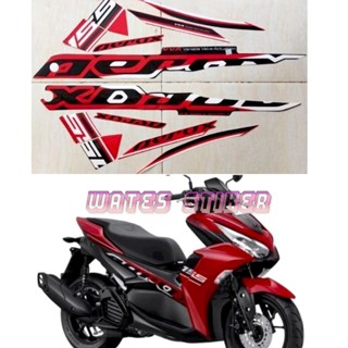 สติกเกอร์รูปลอก สีแดง สีดํา สําหรับติดตกแต่ง Yamaha All New Aerox 155 VVA CONECTED 2022