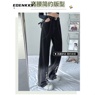 EOENKKY กางเกงขายาว กางเกงยีสน์ผู้หญิง ทรงหลวม ๆ ตรง Retro Hip Hop Pants 2023 NEW Style WNK2390T9A 37Z230912