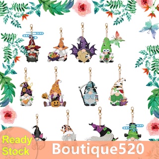 [boutique520.th] จี้พวงกุญแจเพชร สองด้าน รูปฮาโลวีน DIY สําหรับแขวนตกแต่ง 12 ชิ้น 2023