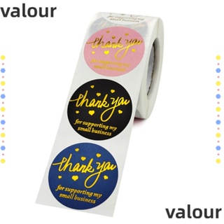 Valour สติกเกอร์ฉลาก Thank You มีกาวในตัว ทรงกลม ขนาดเล็ก 1.5 นิ้ว 500 ชิ้น