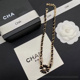 Top-quality Double C Brand New SUNFLOWER Necklace Female Fashion Pearl Glaze Letter Choker Clavicle Necklace Sweet and Cool Style Exquisite Y2K Elegance Y1SL