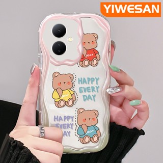 เคสโทรศัพท์มือถือแบบนิ่ม ใส กันกระแทก ลายการ์ตูนหมีแฮปปี้ สําหรับ VIVO Y76 Y76s Y74s 5G Y36 Y77 Y77E 5G Y78 Y78+ 5G IQOO Z6 Lite 5G