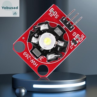 [Yobusad.th] โมดูลโคมไฟ LED 3W พร้อมโครง PCB พลังงานสูง สําหรับ Arduino