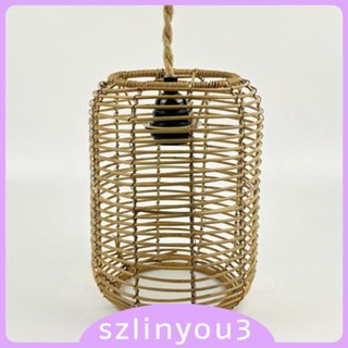 [Szlinyou3] จี้โคมไฟหวายเทียม DIY สําหรับห้องครัว ฟาร์มเฮาส์