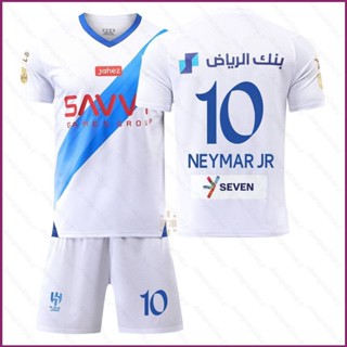 เสื้อกีฬาแขนสั้น ลายทีมชาติฟุตบอล Neymar YP2 23-24 Al-Hilal Saudi Away Jersey PY2 2 ชิ้น ต่อชุด