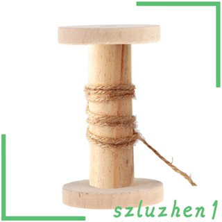 [Szluzhen1] ม้วนด้ายไม้ธรรมชาติ สําหรับเย็บผ้า DIY 1 ชิ้น