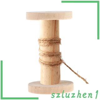 [Szluzhen1] ม้วนด้ายไม้ธรรมชาติ สําหรับเย็บผ้า DIY 1 ชิ้น