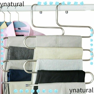 Ynatural ไม้แขวนเสื้อ กางเกง สเตนเลส หลายชั้น ประหยัดพื้นที่ ทนทาน