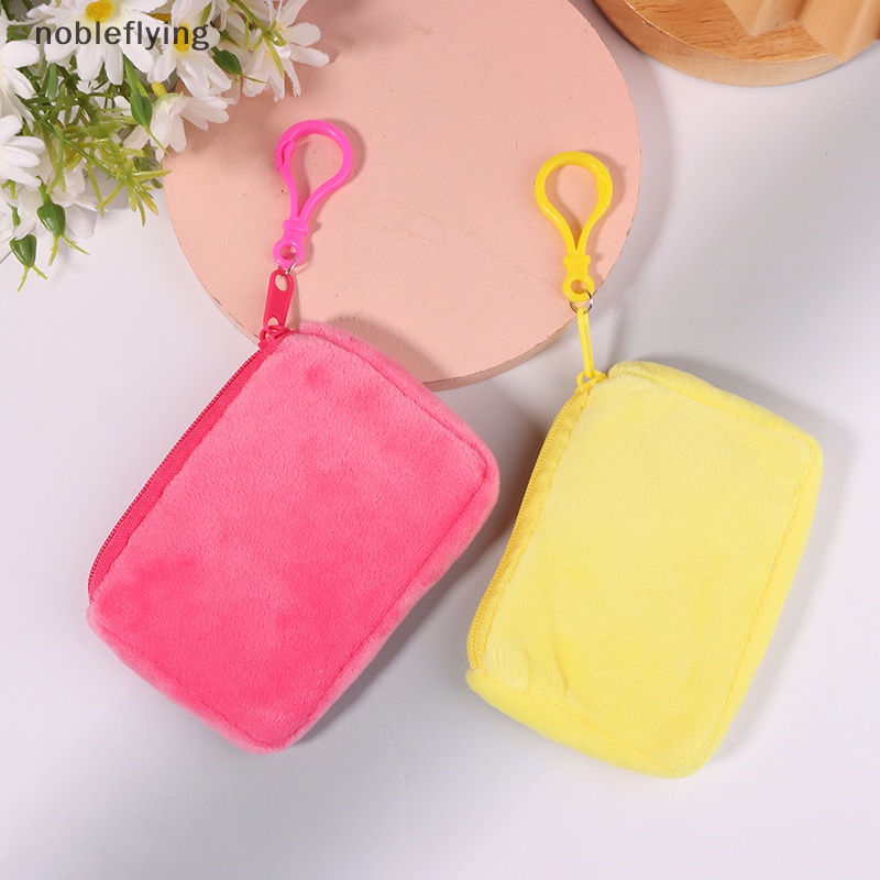 กระเป๋าสตางค์ กระเป๋าใส่เหรียญ พวงกุญแจ ทรงสี่เหลี่ยม สีแคนดี้น่ารัก สไตล์มินิมอล สําหรับผู้หญิง