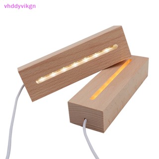 Vhdd ฐานแก้วคริสตัลเรซิ่น ทรงสี่เหลี่ยมผืนผ้า 3D มีไฟ LED แฮนด์เมด TH