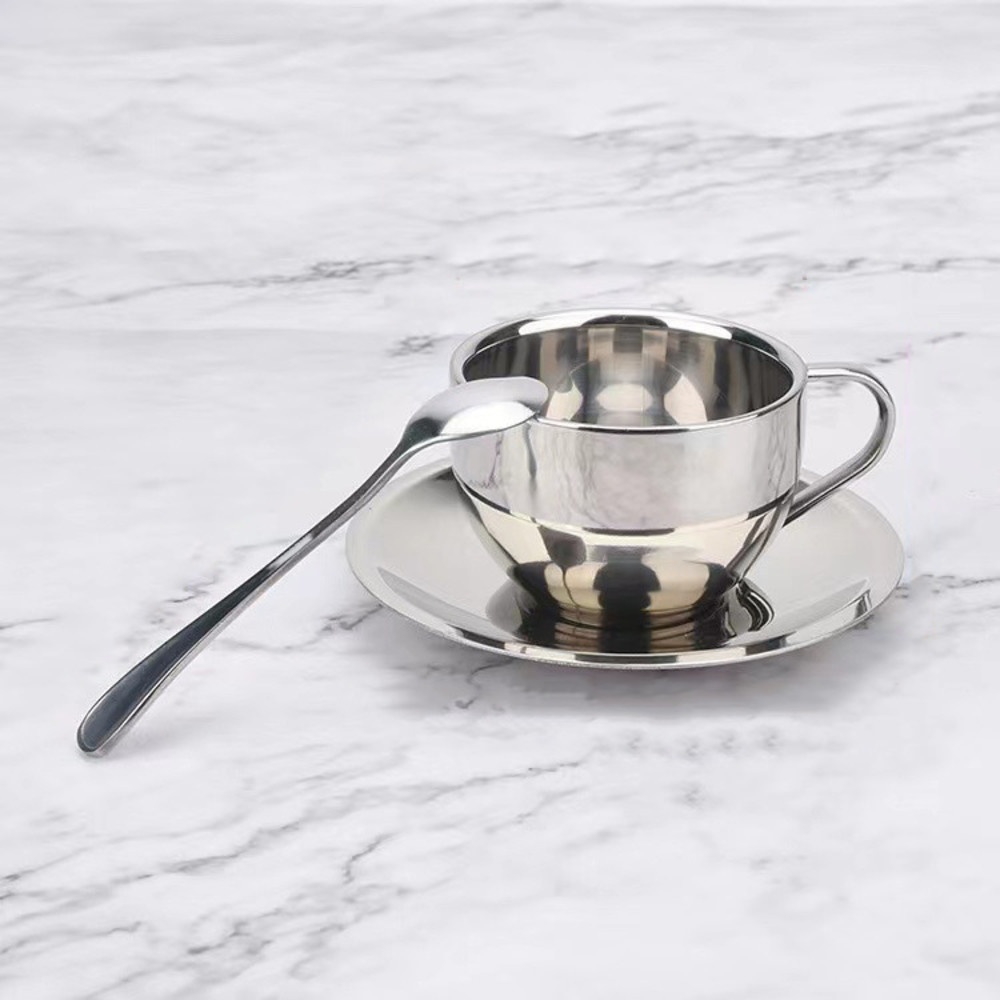 GlobalHouse 
AILO ชุดถ้วยกาแฟสแตนเลส 250 มล. EIGER สีเงิน 
 สินค้าของแท้คุณภาพดี