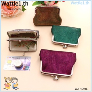 Wttle กระเป๋าสตางค์ ผ้าแคนวาส ใบสั้น สําหรับใส่เหรียญ ลิปสติก เครื่องสําอาง