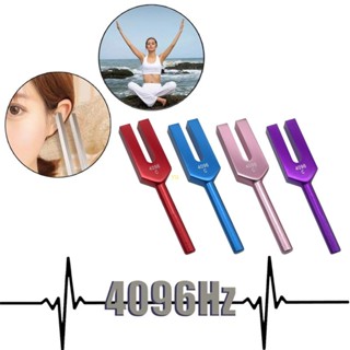 Yu uning Fork 4096 Hz ส้อมจูนเสียง คริสตัล พร้อมค้อน สําหรับการรักษา ส้อมจูนทางการแพทย์ พร้อมค้อน