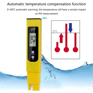 Yu เครื่องทดสอบคุณภาพน้ํา PH 0-14 แบบพกพา