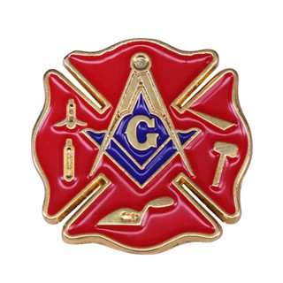 เข็มกลัดเคลือบสีทอง ลาย Masonic Freemason AG