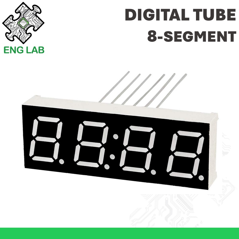 ENGLAB จอแสดงผล LED หลอดดิจิตอล 4 หลักสีแดง / น้ำเงิน / ขาว / เขียว 8 ส่วนหลอดดิจิตอล 0.36 "ตัวอักษร