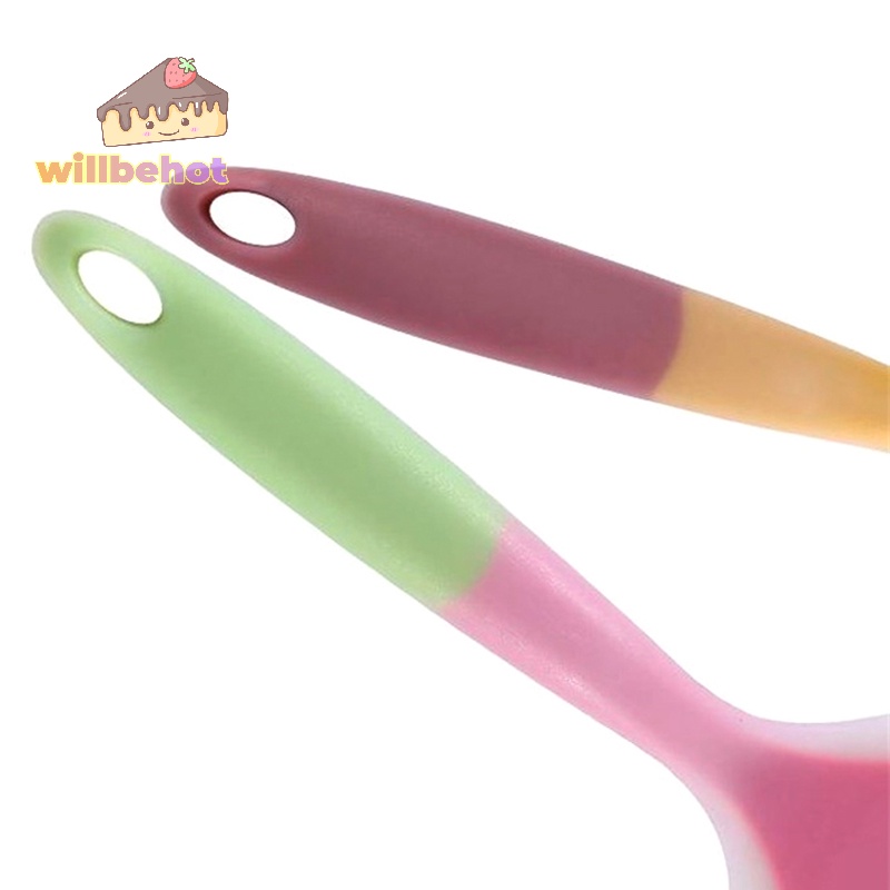 [WillbehotT] ไม้พายซิลิโคน สุ่มสี สําหรับทําอาหาร พิซซ่า เนื้อสัตว์ ไข่ 1 ชิ้น