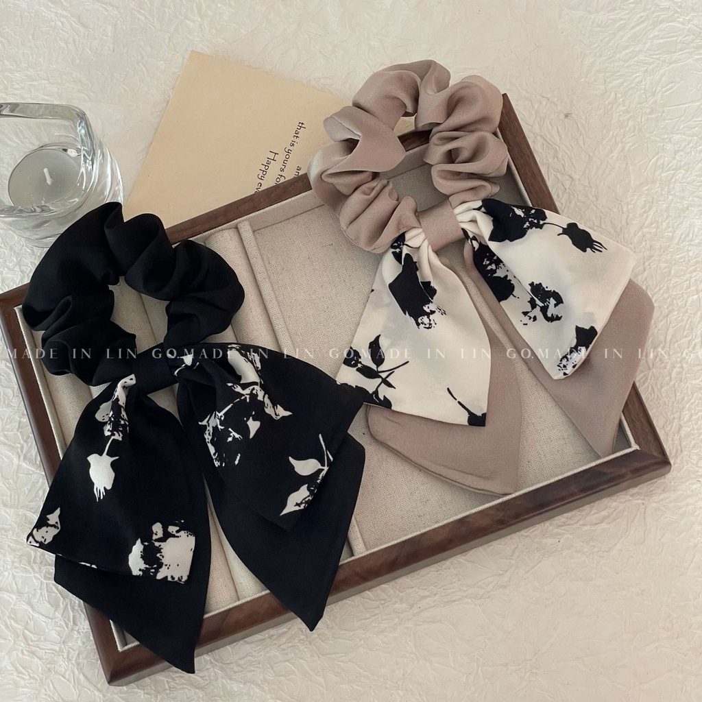 สไตล์เกาหลี Scrunchy ผม Tie หญิงฤดูร้อน Influencer Tie Head เชือกเชือกผมยางรัด Simple Classy หางม้ายางรัด Streamer