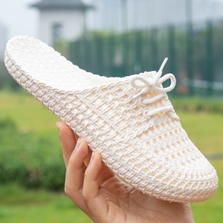 พร้อมส่ง🚚 รองเท้าแตะผู้หญิง ส้นแบน slipper แฟชั่น นุ่ม หัวหม…