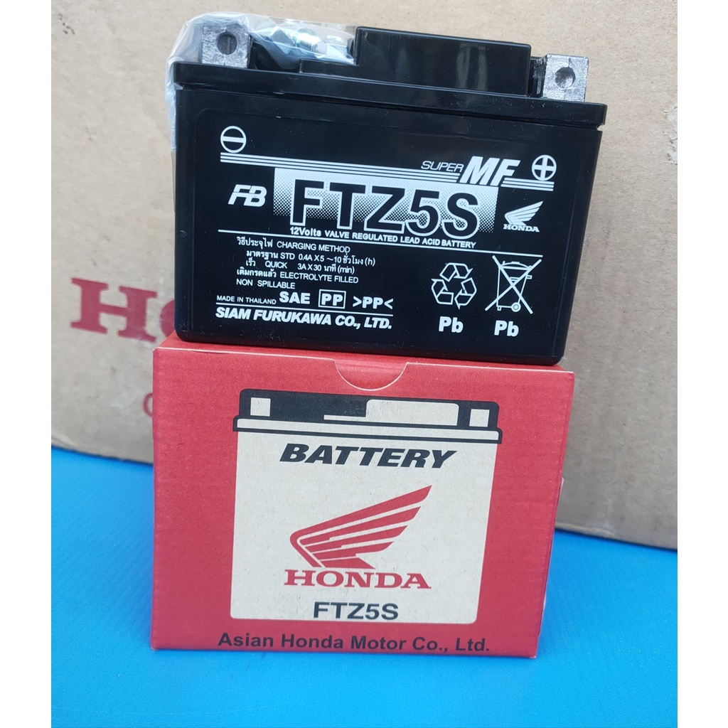 31500-KPW-901/KPW-741แบตเตอรี่แท้Z5 รุ่นสตาร์ทมือ,FTZ5S  สำหรับรถจักรยานยนต์