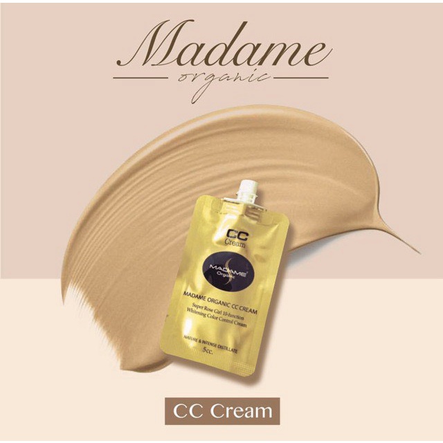 CC Cream ซีซี ครีม มาดามออร์แกนนิก Madame organic (1ซอง 5g.)