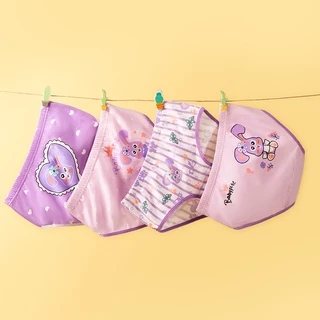 ชุดชั้นใน กางเกงขาสั้น ผ้าฝ้าย ลายการ์ตูน Sanrio Cinnamoroll สําหรับเด็กผู้หญิง