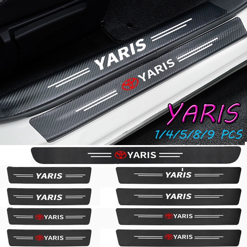 สติกเกอร์คาร์บอนไฟเบอร์ ป้องกันรอยขีดข่วน กันน้ํา สําหรับ Toyota Yaris Ativ Hatchback 2022 2023 2024