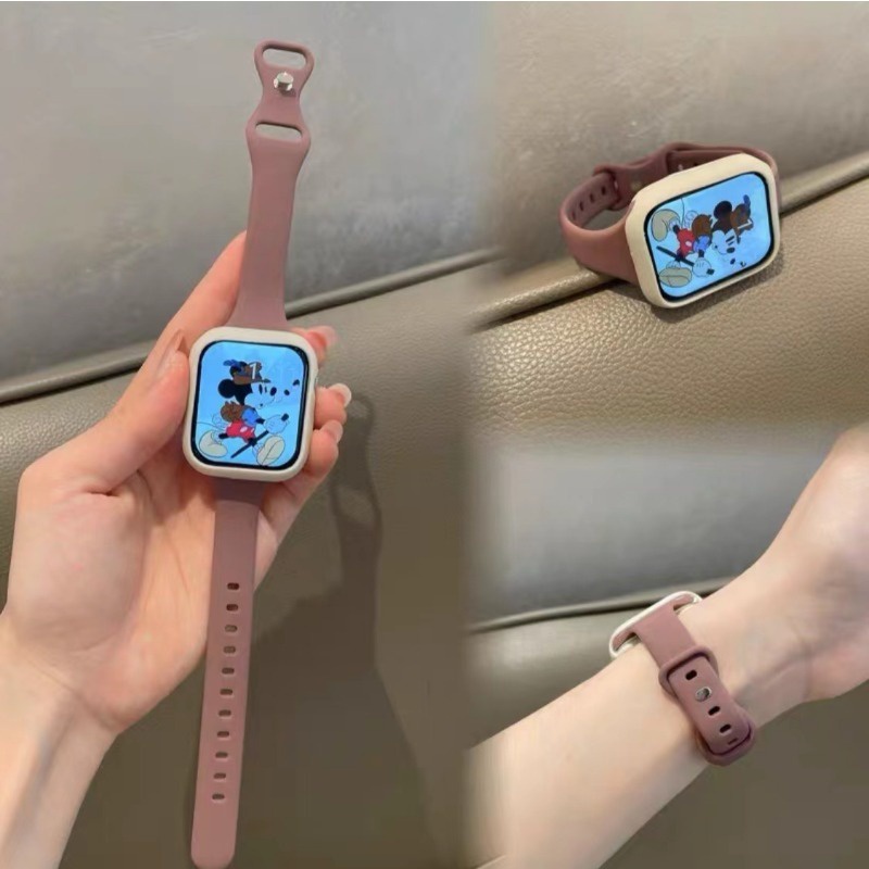 สายซิลิโคนอ่อนนุ่มบางสําหรับ แอปเปิล ดู 11 10 9 8 7 6 5 4 3 กับ สร้อยข้อมือสําหรับ ฉันดู 46 มม. พิเศษ 3/2 49/45/41/40/44 มม.38 มม.42 มม.