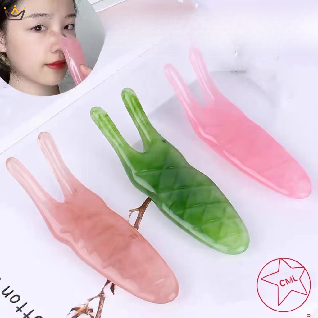 ส่งทันทีหินกัวซานวดหน้า นวดจมูก เรซินธรรมชาติ YUE
