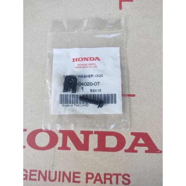 สกรูแหวน4X20มม.+น๊อตคลิป4มม.(93891-04020-07,64521-MN5-000)ยึดฝาครอบแฮนด์เวฟ,ดรีมและรุ่นอื่นๆ,1คู่