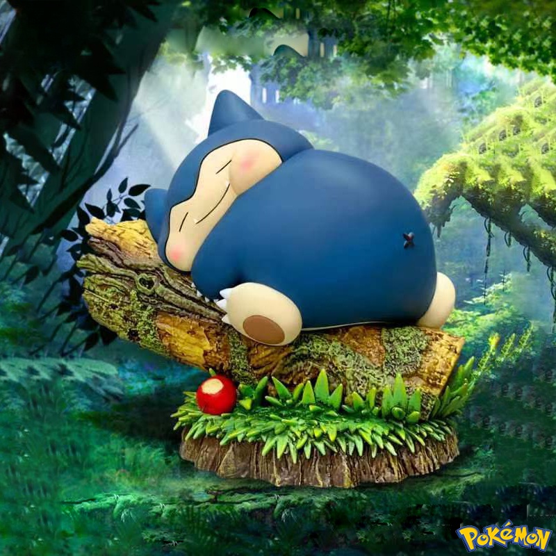 โมเดลฟิกเกอร์ Pvc อนิเมะโปเกม่อน Sleeping Fat Snorlax Kawaii ของเล่น ของสะสม ของขวัญ สําหรับเด็ก