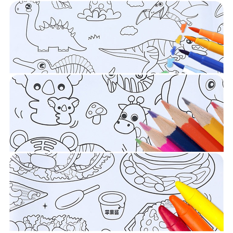 เด็กกระดาษกราฟฟิตีเด็กสีบรรจุภาพเด็กต้นการศึกษาของเล่นทําเองสติกเกอร์ภาพวาดสามารถติดบนผนัง